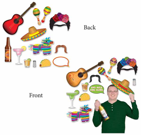 Fiesta Photo Booth Signs, 13 Pieces
