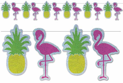 Guirlande de fête Luau Flamant rose et Ananas