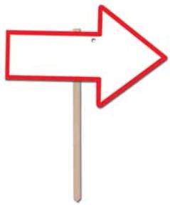 Blank Arrow Yard Sign