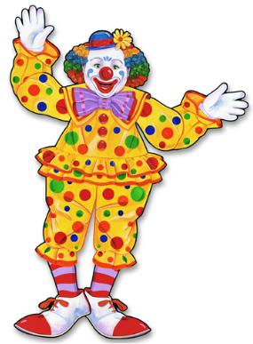30-Inch Jointed Circus Clown Decoration
