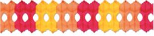 12 ft Arcade Garland in Gold, Orange and Red