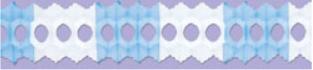 Light Blue & White Tissue Arcade Garland, 12 ft