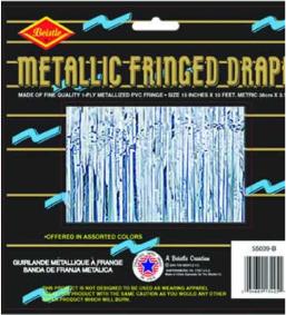 Silver Metallic 1-Ply Fringe, 15 Inches x 10 Feet