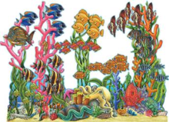 Jointed Seascape Decoration, 1 Per Package