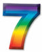 Multicoloured Plastic Number 7 Birthday Decoration