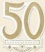 14-Inch Black Glittered 50th Anniversary Crest