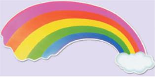 31-Inch Rainbow Cutout