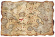 Plastic Pirate Treasure Map, 12 x 18 Inches