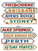 Australian Street Sign Cutouts, 4-Pack