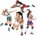 20-Inch Volleyball Players Cutouts, 4-Pack