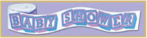 Baby Shower Crepe Streamer, 30 ft