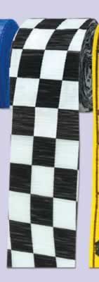 Black and White Checkered Flag Crepe Streamer, 30 ft