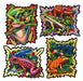 Rainforest Frog Double-Sided Cutouts, 4 Pack