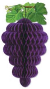 17-Inch Art-Tissue Grape Cluster Decoration