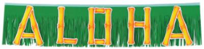 Metallic Aloha Banner, 4 ft