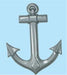 25-Inch Gray Plastic Anchor Decoration