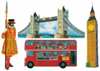 16-Inch British Cutouts, 4-Pack