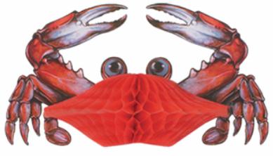 11-Inch Art-Tissue Crab Decoration