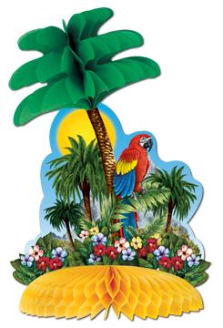 Centre de table île tropicale de 12 pouces