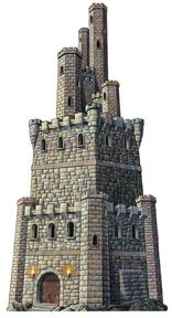 48-Inch Jointed Castle Tower Decoration, 1 Count
