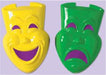 21-Inch Plastic Comedy and Tragedy Faces Decoration