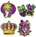 Mardi Gras Cutouts, 4 Pack