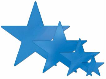 Blue Foil Star Decoration, 5 Inch