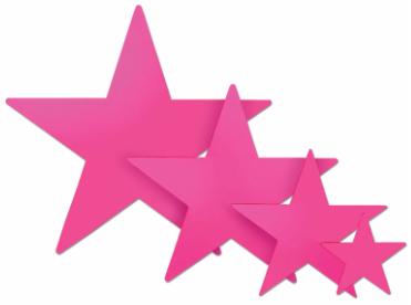 5-Inch Cerise Foil Star Decoration