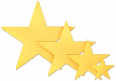 12-Inch Gold Foil Star Decoration