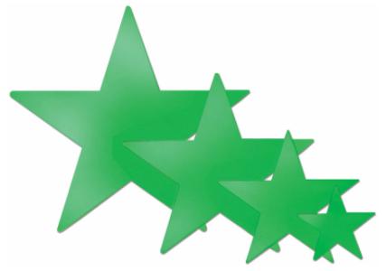 15-Inch Green Foil Star Decoration