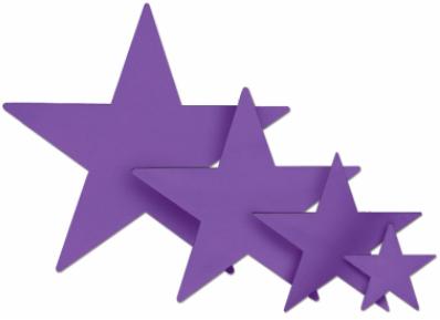 Purple Foil Star Decoration, 12 Inch