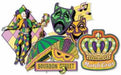 16-Inch Mardi Gras Cutouts, 4-Pack