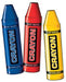 CRAYON CUTOUTS RED YELLOW BLUE (3/PKG)