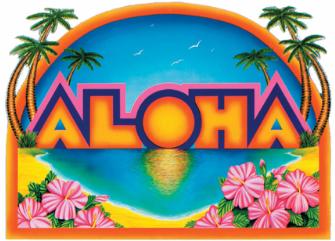25-Inch Aloha Sign for Luau Parties