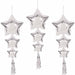 Silver Star Balloons with Tassels, 3 Pack