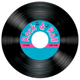 ROCK & ROLL RECORD COASTERS 3.5" 8/PKG