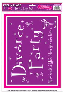 Divorce Party Peel 'N Place Decoration, 1 Sheet