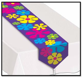 Printed 60s Table Runner, 11 Inches x 6 Feet