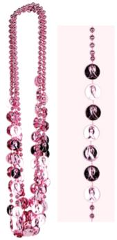 PINK RIBBON BEADS 3/CD 33"
