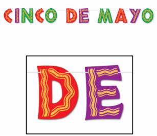 Glittered Cinco de Mayo Streamer