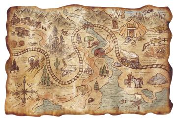 Plastic Gold Mine Treasure Map Western Party Decoration