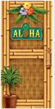 Aloha Luau Door Cover, 30 Inches x 5 Feet
