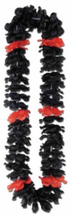 Black and Red Elegance Lei