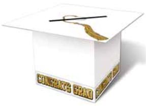 White Graduation Cap Card Box, 8.5 x 8.5 Inches
