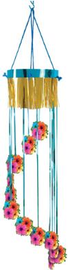 Hibiscus Shimmering Spiral Hanging Decoration, 1 Pack
