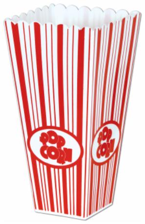 Plastic Popcorn Box, 7 Inches Tall