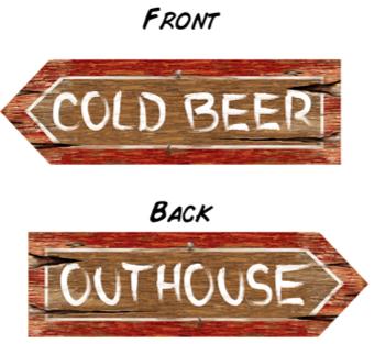 Cold Beer Redneck Party Sign, 6 x 20 Inches