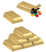 Gold Bar Favor Boxes, 12 Pack