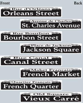 Mardi Gras Street Sign Cutouts, 4-Pack