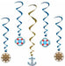 Cruise Ship Whirls Hanging Decorations, 5 Pack
